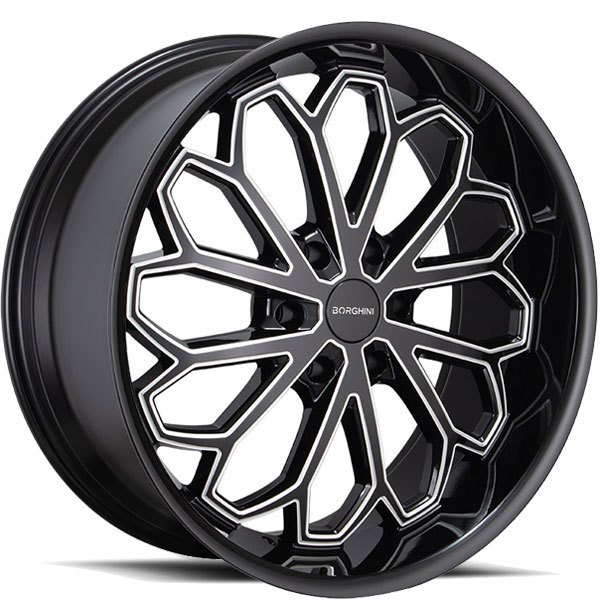 Borghini B68 Black with Milled Spokes