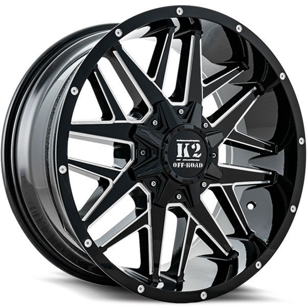 K2 OffRoad K15 Mayhem Gloss Black with Milled Spokes