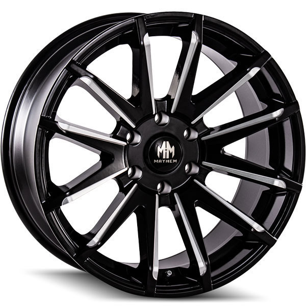 Mayhem 8109 Crossfire Gloss Black with Milled Spokes