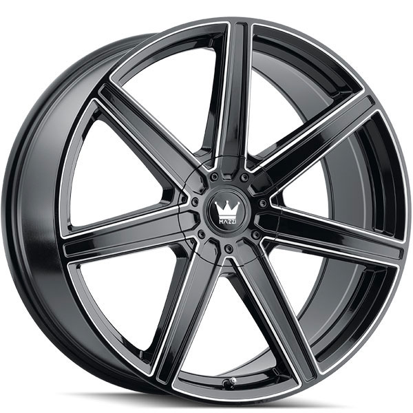 Mazzi Laguna 376 Gloss Black with Milled Spokes