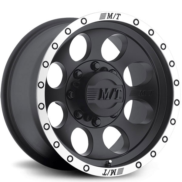 Mickey Thompson Classic Baja Lock Matte Black with Machined Stripe