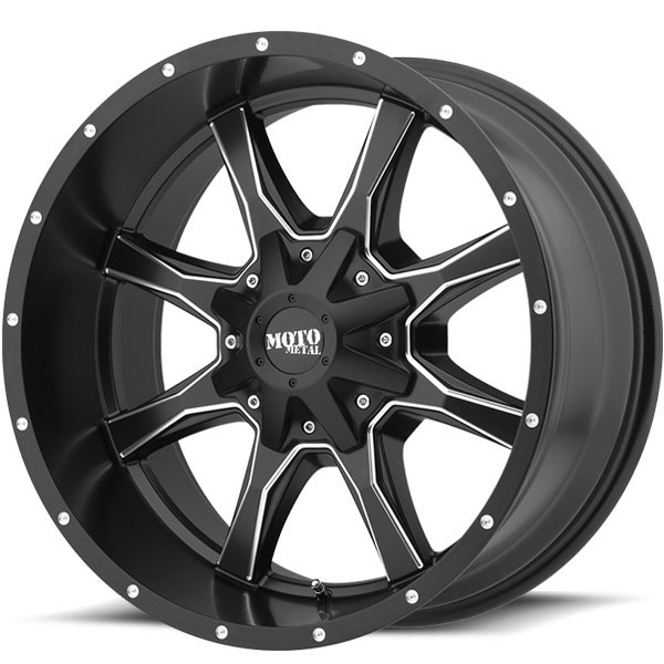 Moto Metal MO970 Semi Gloss Black with Milled Spokes