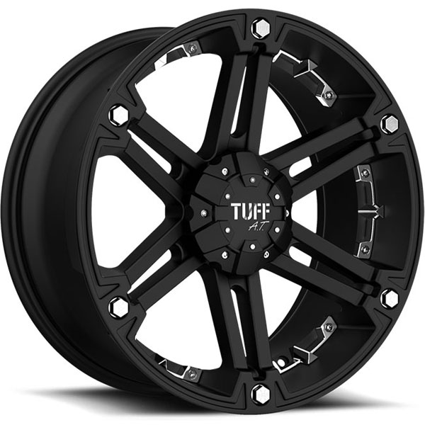 Tuff T01 Flat Black with Chrome Inserts